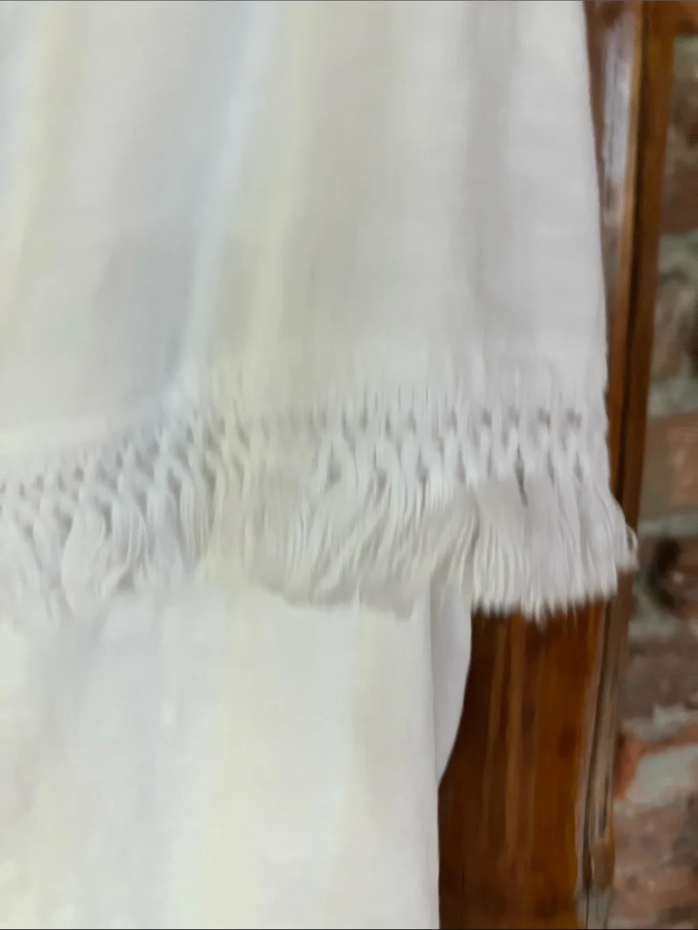 J. Crew White Fringe-Trim Tank Top